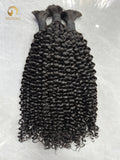 #1B Jerry Curly Bulk Hair for Bobo Braiding