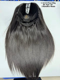 Raw Cambodia U Part  Straight Wig