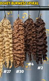 Virgin Vietnamese Crochet Color Hair Burmese Spiral - 100G 80PCS