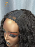 U part wig Italian Curly 3 Bundle Made