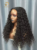 U part wig Italian Curly 3 Bundle Made