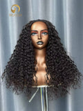 U part wig Italian Curly 3 Bundle Made