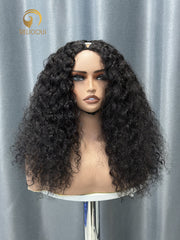 V Part Wig Burmese Curly 3 Bundle Made