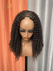 V Part Wig Kinky Curly 3 Bundle Made