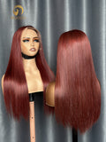 Deep Red Virgin Color Wig