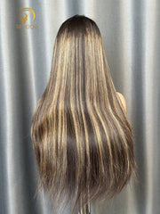 #4/27 with Black Root Cambodia Virgin Color Wig