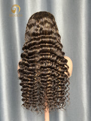 10% Highlight Neat Loose Deep Wave Wig Virgin Hair