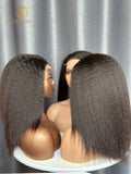 180% Density Kinky Straight Wig Virgin Hair