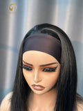 Jet Black Bob Headband Wig