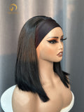 Jet Black Bob Headband Wig