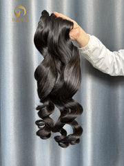 Affordable Raw Loose Wave Bundle Weft - #1B