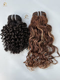 Virgin Deep Curly Bundle Dyed to Honey Blonde