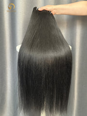 Virgin Yaki Straight Bundle Dye to Jet Black