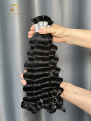 Jet Black LDW Bulk Hair for Bobo Braiding