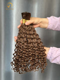 #4 Deep Curly Bulk Hair for Bobo braiding