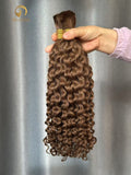 #4 Deep Curly Bulk Hair for Bobo braiding