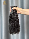 #1B Deep Curly Bulk Hair for Bobo braiding
