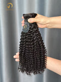 #1B Deep Curly Bulk Hair for Bobo braiding
