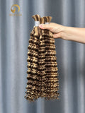 #4/27 Highlights Deep Wave Bulk Hair for Bobo braiding