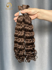 #4 Italian Curly Bulk Hair for Bobo Braiding
