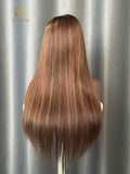 2/30 with Black Root Highlight Virgin Color Wig