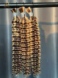 #4/27 Highlights Deep Wave Bulk Hair for Bobo braiding