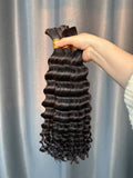 #1B Deep Wave Bulk Hair for Bobo Braiding