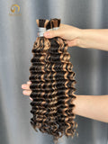 1B30# Bulk Hair for Bobo Braiding - Deep wave