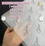 Wig Tissue Wrapping Paper with Logo