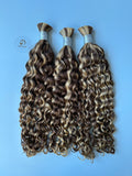 #4/27 Italian Curly Bulk Hair for Bobo Braiding