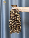 #4/27 Italian Curly Bulk Hair for Bobo Braiding