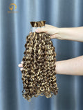 #4/27 Italian Curly Bulk Hair for Bobo Braiding