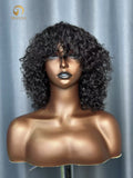 Curly Bang Wig Natural Black