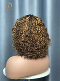 Highlight Curly Bang Wig No Lace