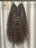 V Part Wig Italian Curly 3 Bundle Made