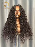 V Part Wig Italian Curly 3 Bundle Made