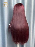 Burgundy Virgin Wig Made by 4 Bundles