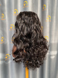 VV U Part Wig Loose Wave made by 3 bundles #1B