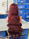 VC Burgundy Neat Body wave Wig
