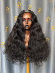 VC U Part Wig Body Wave made by 4 Bundles