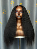 V Part Wig RC DD Kinky Straight