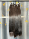 Raw Bone Straight Double Drawn Bundle Weft - #1B