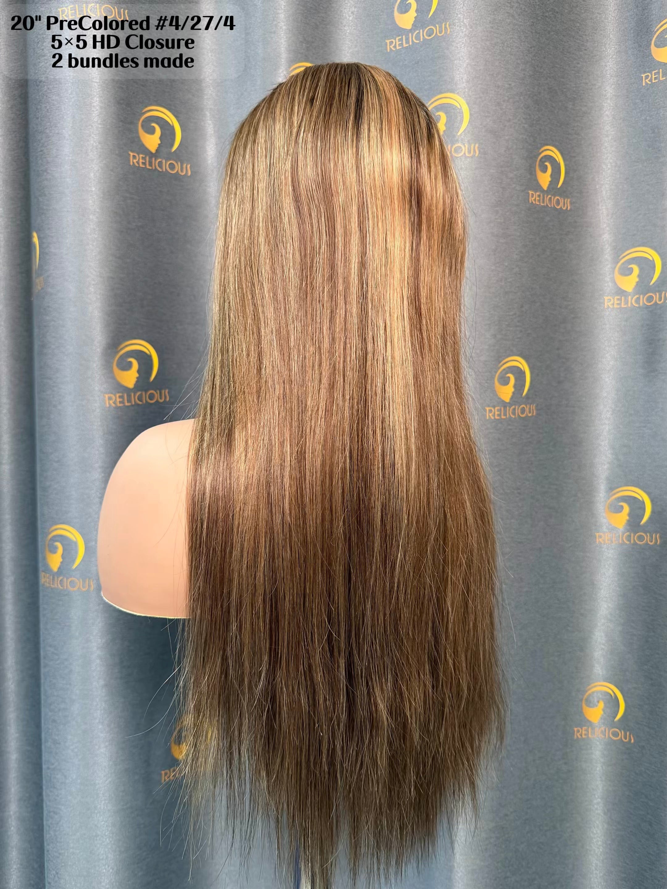 PreColored  #4/27/4 HD Wig Luxury Virgin Hair