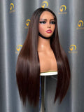Ombra Black Root #4 Wig Virgin Cambodia Double Drawn made by 3 bundles