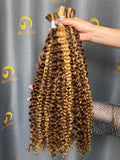 #4/27 Highlights Deep Curly Bulk Hair for Bobo Braiding