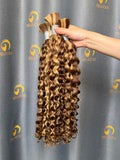#4/27 Italian Curly Bulk Hair for Bobo Braiding