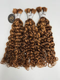 #4/30 Italian Curly Bulk Hair for Bobo Braiding
