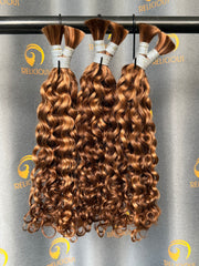 #4/30 Italian Curly Bulk Hair for Bobo Braiding