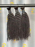 #1B Kinky Curly Bulk Hair for Bobo Braiding