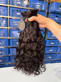 #Jet Black Water Wave Bulk Hair for Bobo Braiding